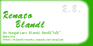 renato blandl business card